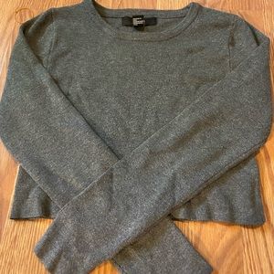 Grey Forever 21 sweater crop top